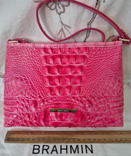 NWOT Brahmin Lorelei Melbourne  Hot Pink Small Bag & Dust Bag picture