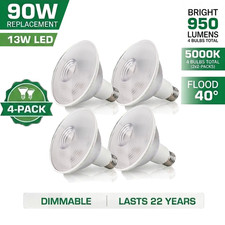 MaxLite PAR38 LED Flood Light Bulb 90W Equiv 5000K Dimmable 4 Bulbs Total 2 Pack picture