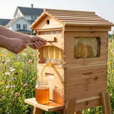 Auto Bee Hive Automatic Beekeeping Box Set for Beginners with 7pcs Bee Frames picture