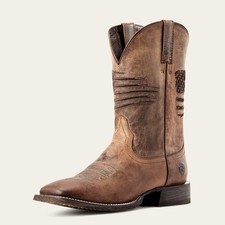 Ariat® (Men's 9 D) Circuit™ Patriot Western Cowboy Boot in Weathered Tan - $220 picture