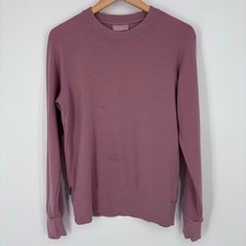 Icebreaker Central Long Sleeve Sweatshirt Women Small Merino Wool Mauve *FLAW picture
