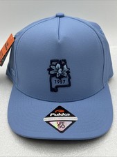 NWT Pukka Light Blue Alabama Camellia State Flower 1957 UPF50 Golf Baseball Hat picture