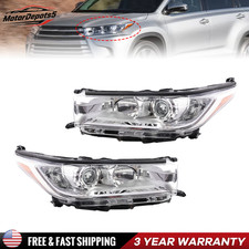 For 2017-2019 Toyota Highlander Pair Projector Headlamps W/O LED DRL LE XLE picture
