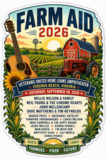 Farm Aid 2026 Sticker  Willie Nelson John Mellencamp Dave Matthews picture