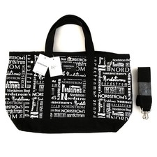 Nordstrom 125 Anniversary Canvas Black/White Logo Tote Bag Limited Edition NEW picture