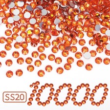 Rhinestones Bulk,Flat Back Crystal Glass Stone,Orange,SS20,10000PCS picture