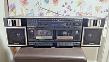 Vintage 1980s Sony CFS-W360 Dual Cassette Boombox Radio Stereo RADIO WORKS picture