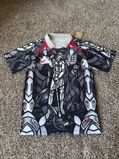 Nike x Palace England Men's Soccer Jersey Size L Black Grey St George NEW picture