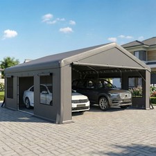  20' x 20' Heavy Duty Carport, Portable Garage Car Canopy Tent Shelter with 3 Ro picture