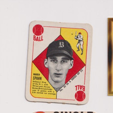 1951 Topps Red Back card #30 Warren Spahn, Braves, VG+ picture