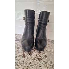 Balenciaga black heel  leather snkle boots size 36/6US picture