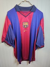 Nike FC Barcelona 1998-2000 Football Jersey Size XL Rare Excellent FLP Dri-fit picture