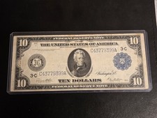 🔥FR. 915c 1914 $10 FRN FEDERAL RESERVE NOTE PHILADELPHIA, PA *SCARCE TYPE C🔥 picture