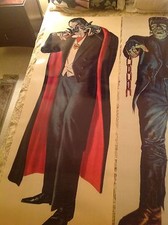 Rare 6 foot DRACULA in LIVING COLOR 60's comic book novelty picture
