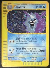 SWIRL Cloyster 8/165 Expedition Base Cosmos Holo Rare E Reader Pokémon 2002 MP picture