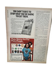 1976 Slim Jim Snacks and Plain Shirts Tees Original Print Ad vintage 70s picture