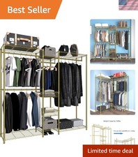 Stylish Gold 6-Tier Clothing Organizer - Durable Heavy Duty Metal Rack, 720lbs picture