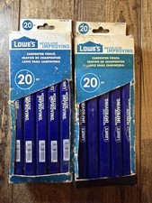 Lowe’s Carpenter Pencils Lot of 40 NOS Medium Lead 9/16” x 7” Blue picture