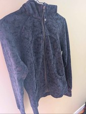 Lululemon Woman's Scuba Hoodie IIBiggie Prism Petal Inkwell Black / Inkwell.... picture
