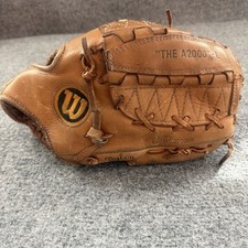 VTG Wilson’s The A2000-L Dual Hinge Grip Tite Leather Baseball Glove RHT Japan picture