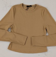 The Park Heather Long Sleeve Tee Camel Beige S PYRATEX Power 3 Made in USA picture
