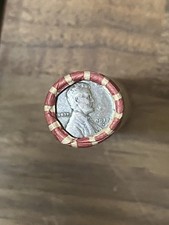Unsearched Wheat Cent Roll (50 Coins) with 5 1910s Wheat Cent End Coins picture