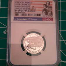 2023-S Silver Edith Kanaka'ole Quarter NGC PF70 Ultra Cameo ER Early Releases picture