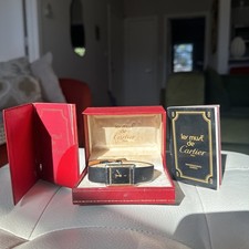 Must De Cartier Tank Vermeil Black Mechanical Watch picture
