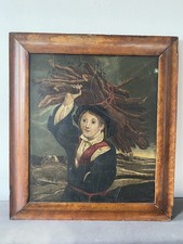 Wood Boy After Thomas Barker Oil on Canvas Antique Painting Framed Portrait UK picture