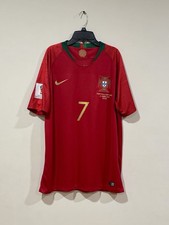 Size L, 2018 World Cup Portugal Vs Spain Match Print, Ronaldo Jersey,All Patches picture