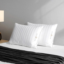 NEW HOTEL GRAND FEATHER DOWN SOFTY AROUND PILLOW  2 PACK, JUMBO  20