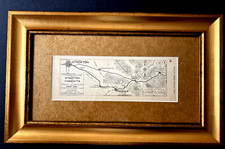 STOCKTON To YOSEMITE Route Automobile Club of Southern Calif MAP Framed 17