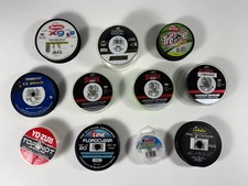 Lot 11 Fishing Line Spools Sufix Berkley Yo-Zuri SpiderWire P-Line Braid Fluoro picture
