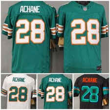 Tariffs​ Free MIA Dolphins #28 Devon Achene FUSE Sewn Stitched Jersey. picture
