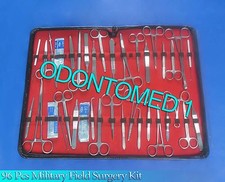 96 PC US MILITARY FIELD MINOR SURGERY SURGICAL VETERINARY DENTAL INSTRUMENT KIT picture