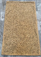 Vintage Aubusson Rug: Hand-Woven Needlepoint Carpet, Home Decor 3x5 ft picture
