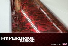 Carbon Fibre Vinyl Wrap Forged Carbon Red Gloss Sheet Film Bubble Free UK picture