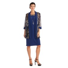 R&M Richards Women's Sheer Open-Front Kimono Jacket picture