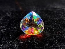 46.50 Ct Certified Best Natural Pear Cut Rainbow Mystic Quartz Loose Gemstone . picture