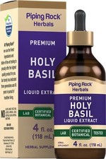 Holy Basil Extract Liquid | 4 Fl Oz | Tulsi Leaf | Vegetarian | by Piping Rock picture