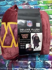 New Repack: NFL Washington Commanders Deluxe Plush Wearable Throw Blanket Sherpa picture