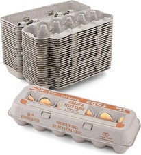 MT Products Printed XL Pulp Paper Egg Cartons Hold Eggs 12 Count - 25 Pieces picture