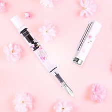 TWSBI ECO White Cherry Blossom Fountain Pen Fine Nib 🌸 NEW SOLD OUT RARE picture