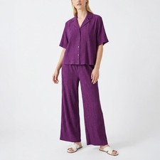 Eileen Fisher NWT Woven Plissé Wide-Leg Pant, 3 Colors, 2XS-3X picture