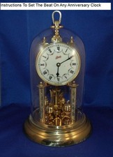 Instruction Sheet To Set The Beat On Any 400 Day / Anniversary Clock  picture