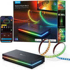 Govee HDMI 2.1 AI Sync Box 2, 8K/4K @144Hz, RGBWIC for 75-85 Inch Tvs | with TV picture