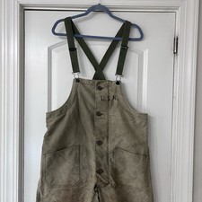 WWII Era United States Navy USN N-1 Deck Bib Overalls Men’s Medium Wool Lined picture