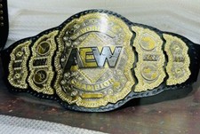 Aew All Elite World championship belt Wrestling title adult size 2mm Metal Plate picture