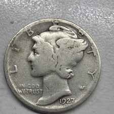 1927-S Mercury Dime - Actual Silver Coin   Same Day Shipping picture