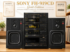 SONY FH-919CD GOLD 🌈RaRe🌈 Vintage Stereo Cassette CD Component System picture